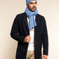 Napoli (light blue) - Italian 100% cashmere ribbed scarf (unisex)