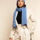 Napoli (light blue) - Italian 100% cashmere ribbed scarf (unisex)