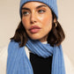 Napoli (light blue) - Italian 100% cashmere ribbed scarf (unisex)