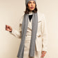 Napoli (light grey) - Italian 100% cashmere ribbed scarf (unisex)