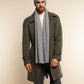 Napoli (light grey) - Italian 100% cashmere ribbed scarf (unisex)