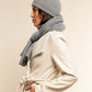 Napoli (light grey) - Italian 100% cashmere ribbed scarf (unisex)