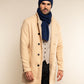 Napoli (navy blue) - Italian 100% cashmere ribbed scarf (unisex)