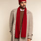 Napoli (red) - Italian 100% cashmere ribbed scarf (unisex)