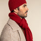 Napoli (red) - Italian 100% cashmere ribbed scarf (unisex)