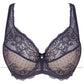 Gorteks Scarlet Navy Blue Semi Sheer Half Padded Bra-4