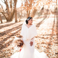 Light Ivory Bridal Faux Fur Shawl (Butterfly Ivy05)