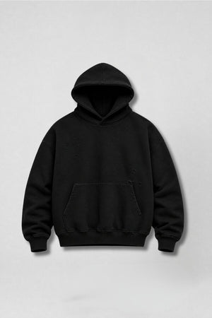 Worn-In Drop Shoulder Hoodie Black