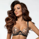 Axami Enigma Beige See Through Balconette Bra-0