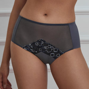 Semi Sheer Mesh Maxi Brief Panty Sharon-0