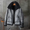 Shearling Coat Mens B3 Bomber Jacket Short Fur Coat Jacket - -