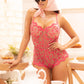 Mapale Riviera Cherry Sheer Lace Romper