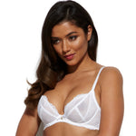Sheer Plunge Bra Gossard Superboost Lace White-0