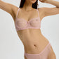 Blush Iris Sheer Eyelash Lace Balconette Bra-4