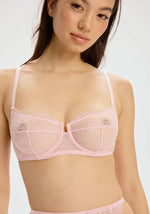 Blush Iris Sheer Eyelash Lace Balconette Bra-0