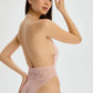 Blush Iris Sheer Eyelash Lace Bodysuit