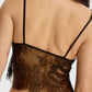 Blush Serene Black Sheer Eyelash Lace Cropped Cami