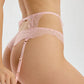 Sheer Eyelash Lace Garter Belt Blush Iris-2