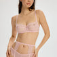 Blush Iris Sheer Eyelash Lace Garter Belt-4