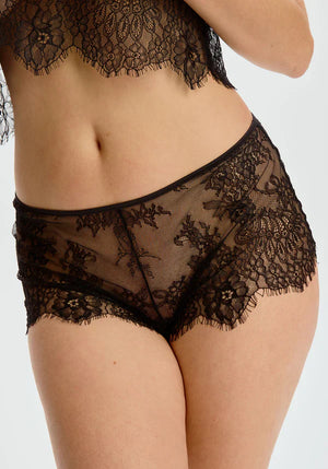Blush Serene Black Sheer Eyelash Lace Short-0