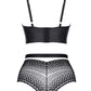 Demoniq Yessenia Sheer Lace Longline Bra & High Waist Briefs-4
