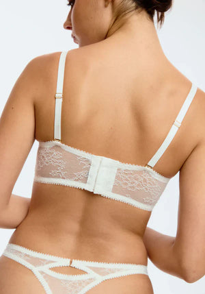 Blush Cascade White Sheer Lace Strapless Bra-1