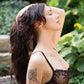 Blush Enchant Black Sheer Mesh Balconette Bra
