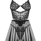 Beauty Night Dark Mirage Sheer Mesh Lace Chemise-3