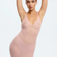 Blush Lotus Rosewater Sheer Mesh Lace Trim Slip Dress-4