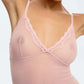 Blush Lotus Rosewater Sheer Mesh Lace Trim Slip Dress-3