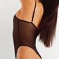 Blush The Mesh Black Sheer Mesh Stretch Bodysuit