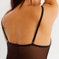 Blush The Mesh Black Sheer Mesh Stretch Bodysuit