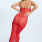 Blush The Mesh Red Sheer Mesh Stretch Maxi Dress-1