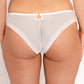 Samanta Perla Ivory Sheer Mesh Tulle Embroidered Tanga Panty