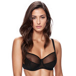 Sheer See Through Full Figure Bra Venice Black-0