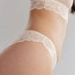 Blush The Lace Crema Sheer Stretch Cheeky Tanga Panty