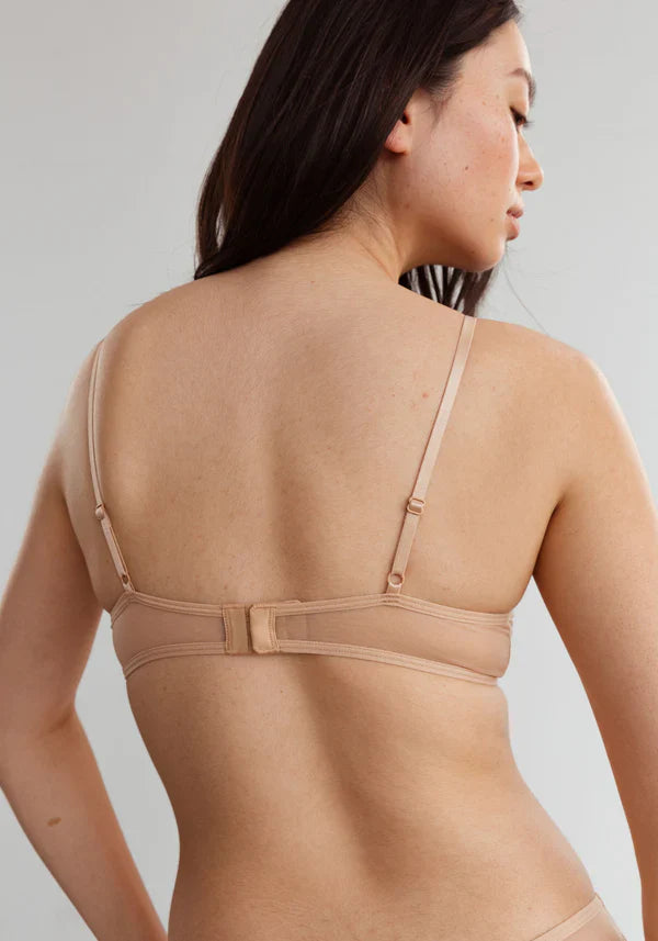 Sheer Wireless Bralette Blush The Mesh Bare-4