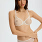 Blush The Mesh White Sheer Molded Underwire Bra-3