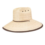 HatCountry Peter Grimm Shoal straw lifeguard hat with wide brim and chin cord