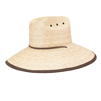 HatCountry Peter Grimm Shoal straw lifeguard hat with wide brim and chin cord