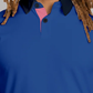 Short Sleeve Polo Contrast // Blue Pink