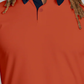 Short Sleeve Polo Contrast // Orange Navy