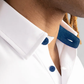 Short Sleeve Polo Contrast // White Blue