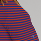 Short Sleeve Polo Stripe // Red Blue
