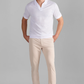 Short Sleeve Sweater Polo Solid // White