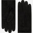 Black Silvia Italian suede leather winter gloves with luxurious cashmere lining, stylish and warm for women.
