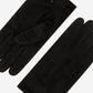 Silvia (black) - Italian suede leather gloves with luxurious cashmere lining