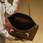 Simona (cognac) - Italian calf leather women's shoulder bag