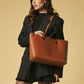 Simona (cognac) - Italian calf leather women's shoulder bag