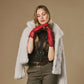 Skylar (red) – Extra-long sheepskin leather gloves with wool/cashmere lining & touchscreen capability